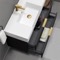 Floating Black Bathroom Vanity, Modern, 40